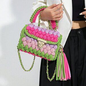 Green Vacation Women's Mini Colorblock Crossbody Bag
